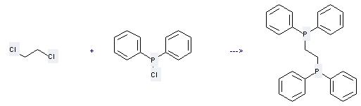 1,2-Bis(diphenylphosphino)ethane can be prepared by diphenylphosphinous acid chloride with 1,2-dichloro-ethane. 